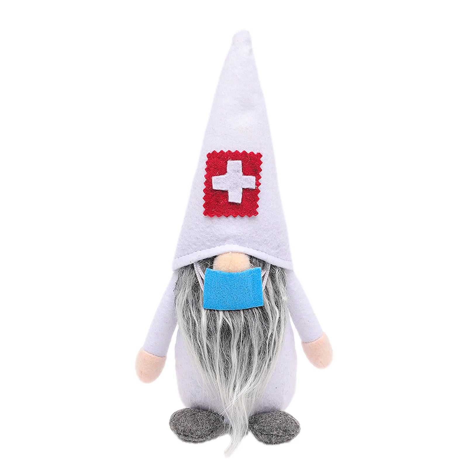 Charming Handmade Christmas Gnome Plush Doll Ornament - Image 20