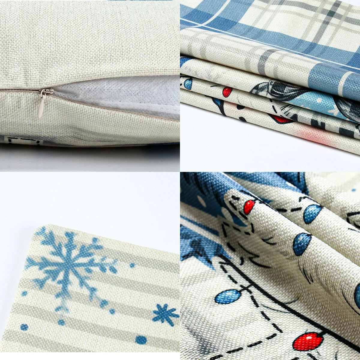 Festive Santa Claus & Snowman Pillowcase Decor - Image 39