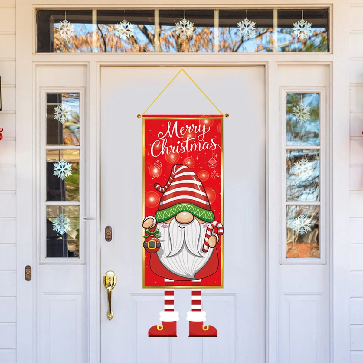 Festive Christmas Hanging Flags for Home Decor - Image 16