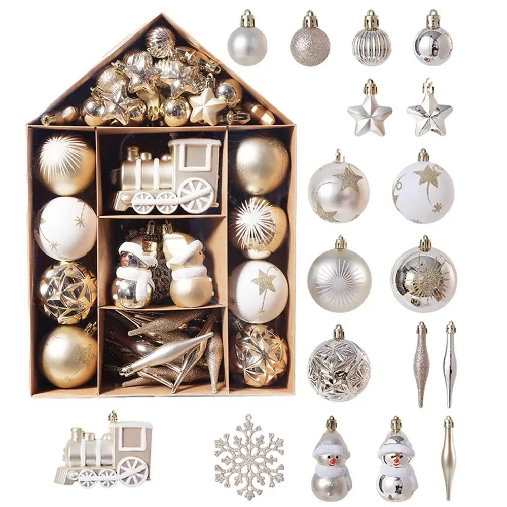 70-Piece Shatterproof Christmas Tree Ornament Set - Image 20