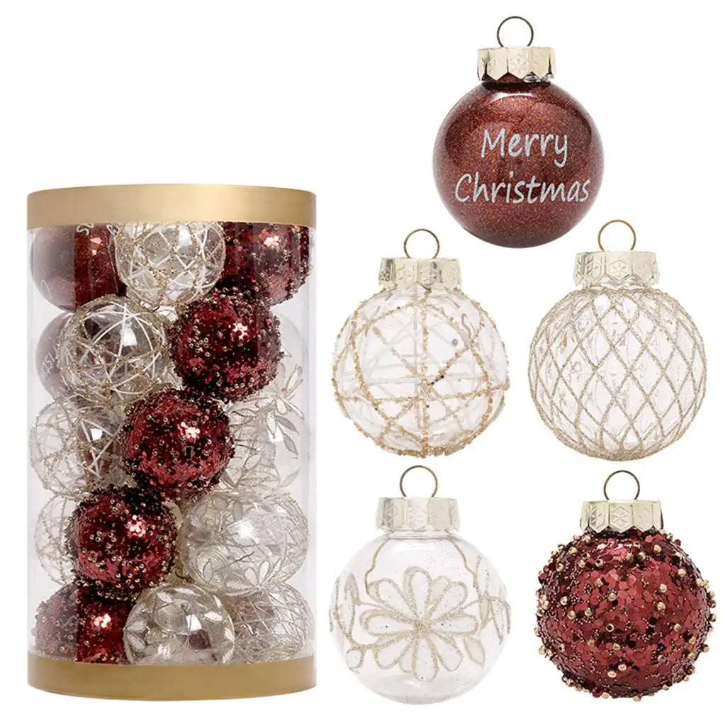 Elegant Plastic Christmas Ball Ornament Set - Image 15