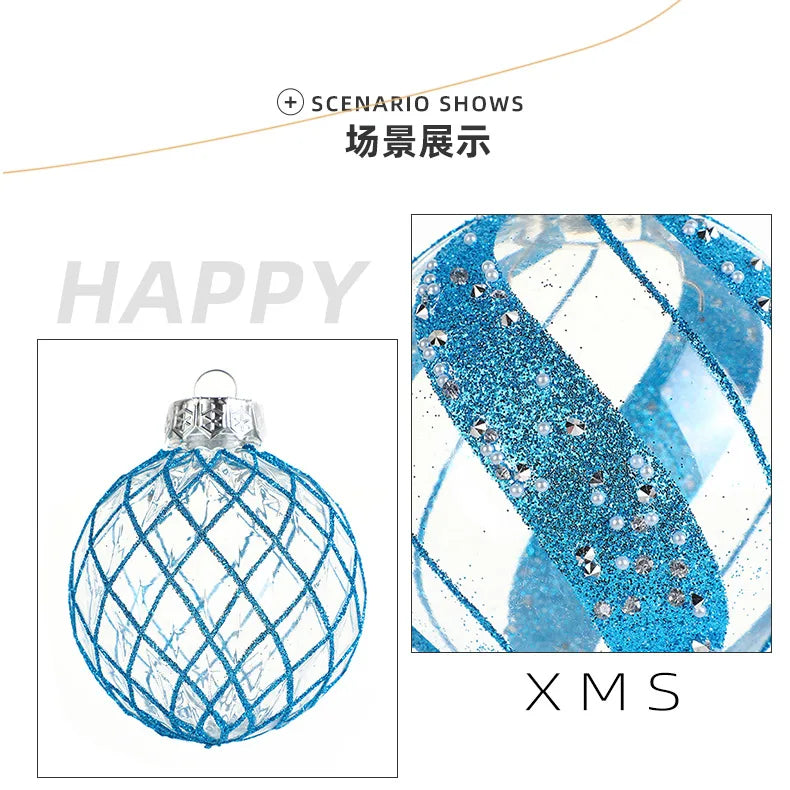 9pcs Transparent Christmas Ball Ornaments for Tree - Image 15