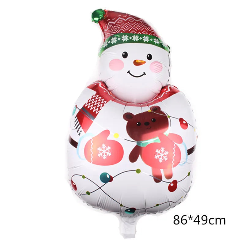 Festive Foil Balloons: Santa, Snowman & More! - Image 50