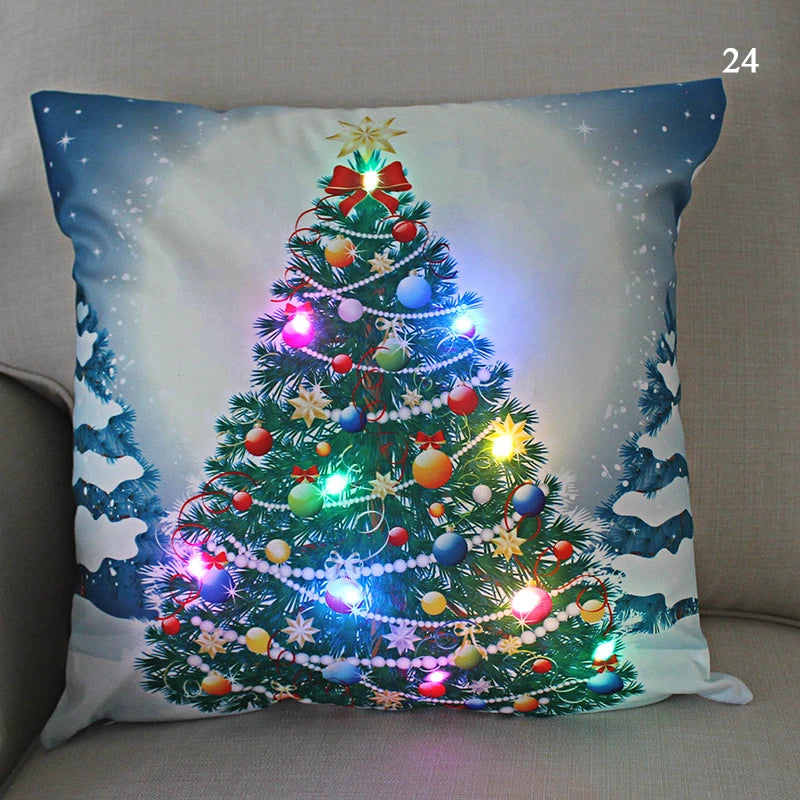 Christmas Santa LED Cushion Cover for Holiday Cheer - Image 15