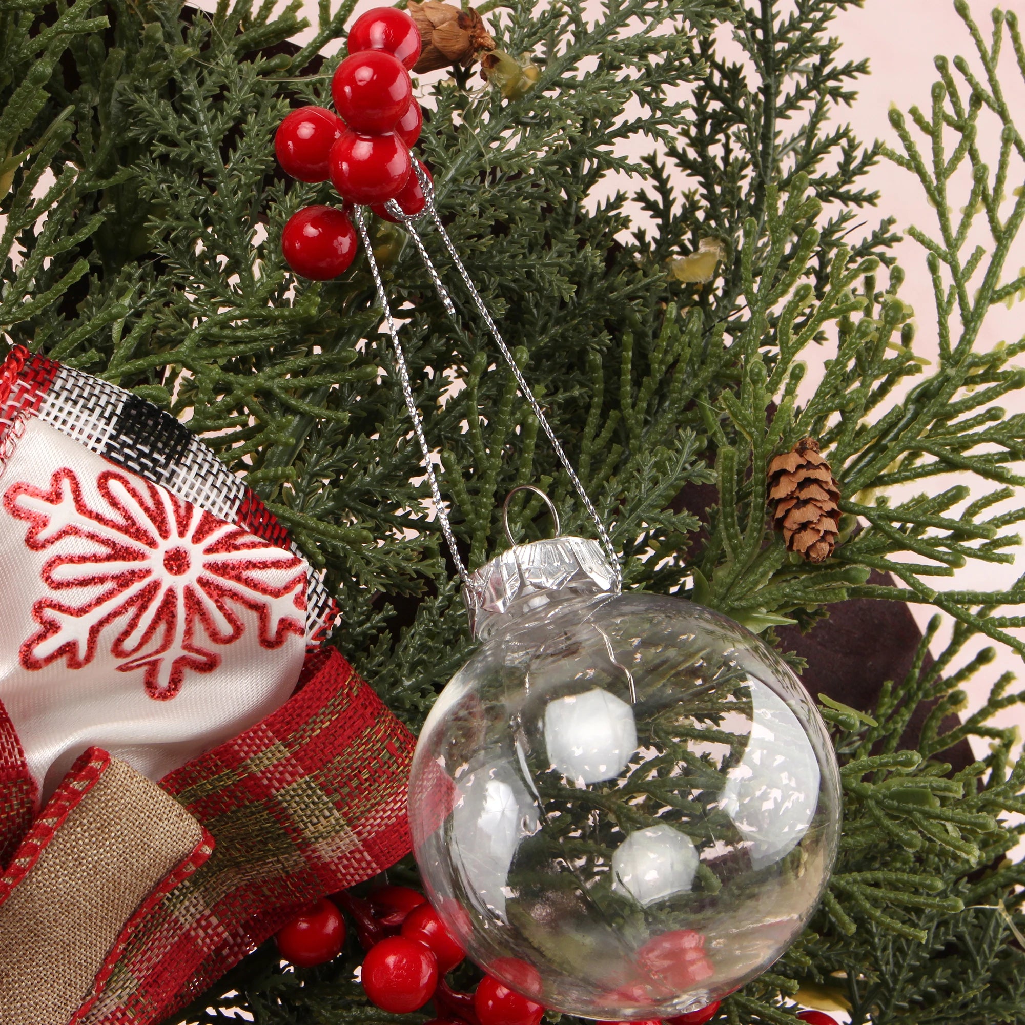 Clear Fillable Christmas Ball Ornaments for Festive Decor - Image 22