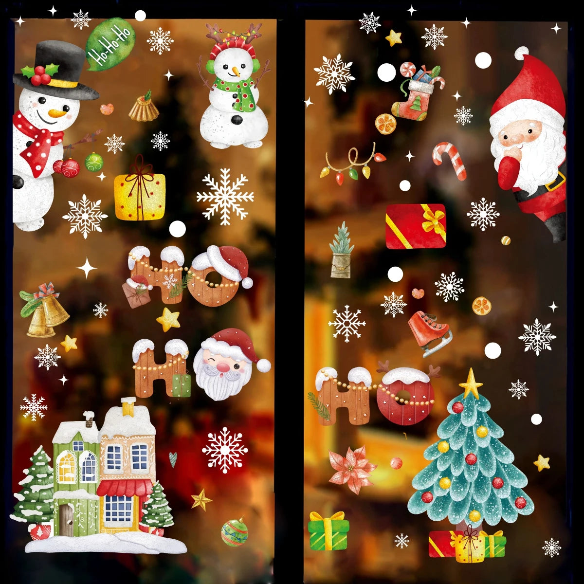 Festive Merry Christmas Window Stickers for Home - Image 17