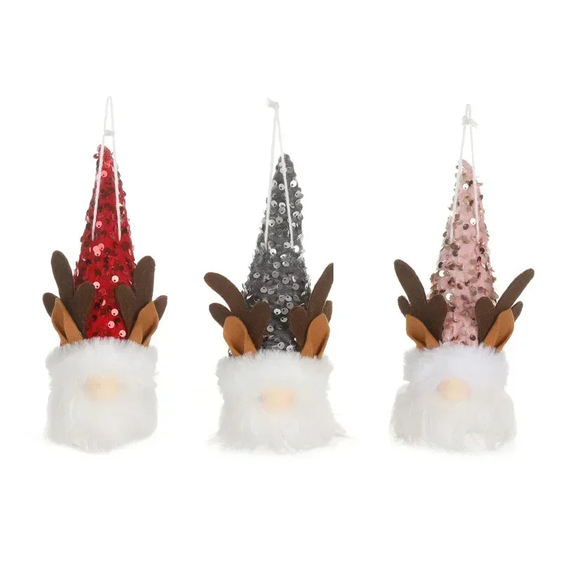 Charming Pink Plush Gnome Tree Pendant - Image 10