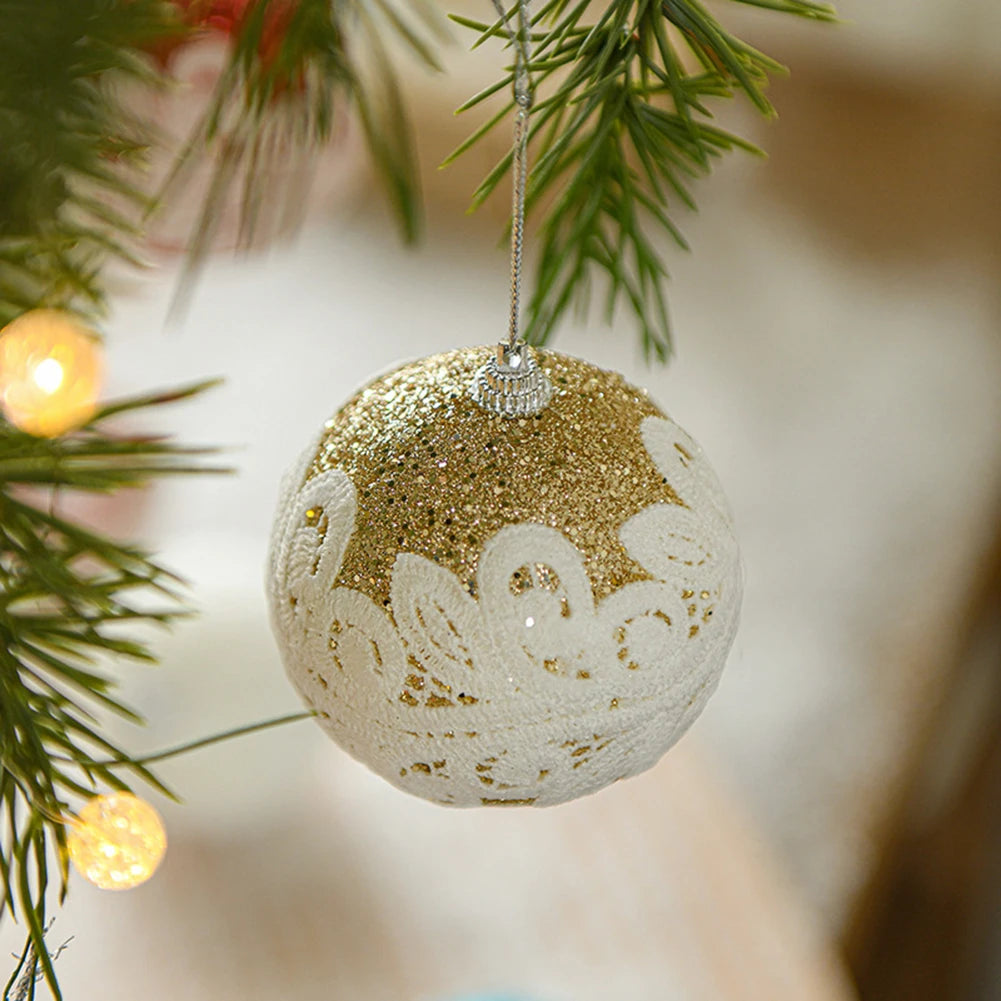 Charming 8cm Christmas Tree Ball Ornaments - Image 5