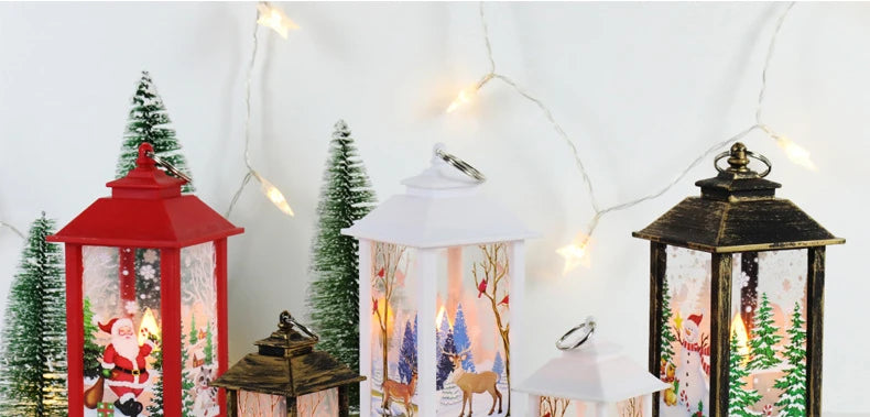 Charming LED Lanterns: Santa, Snowman & Elk Decor - Image 6