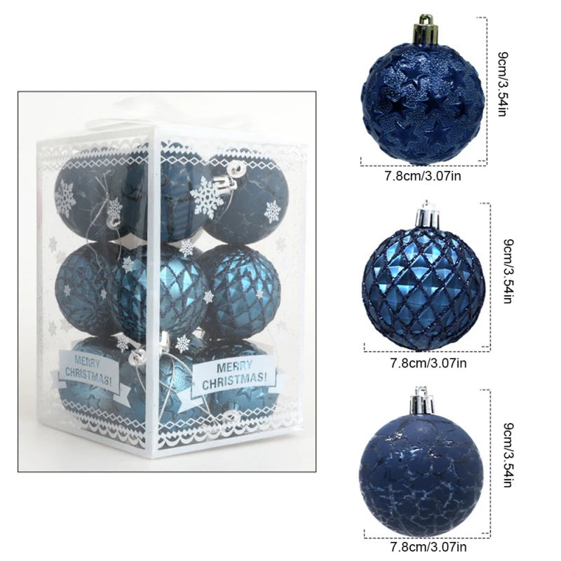12PC Matte Christmas Ball Set for Trees - Image 24