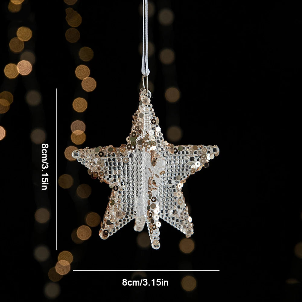 Colorful Snowflake Acrylic Pendant for Christmas Decor - Image 27