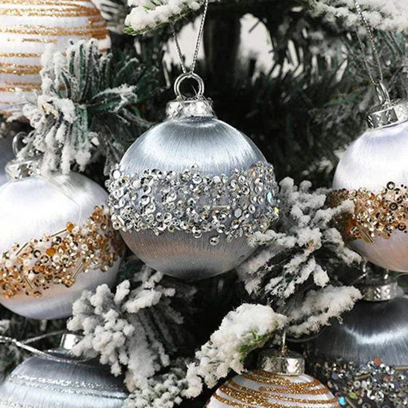 6PCS Festive 6cm Plastic Christmas Ball Ornaments - Image 20