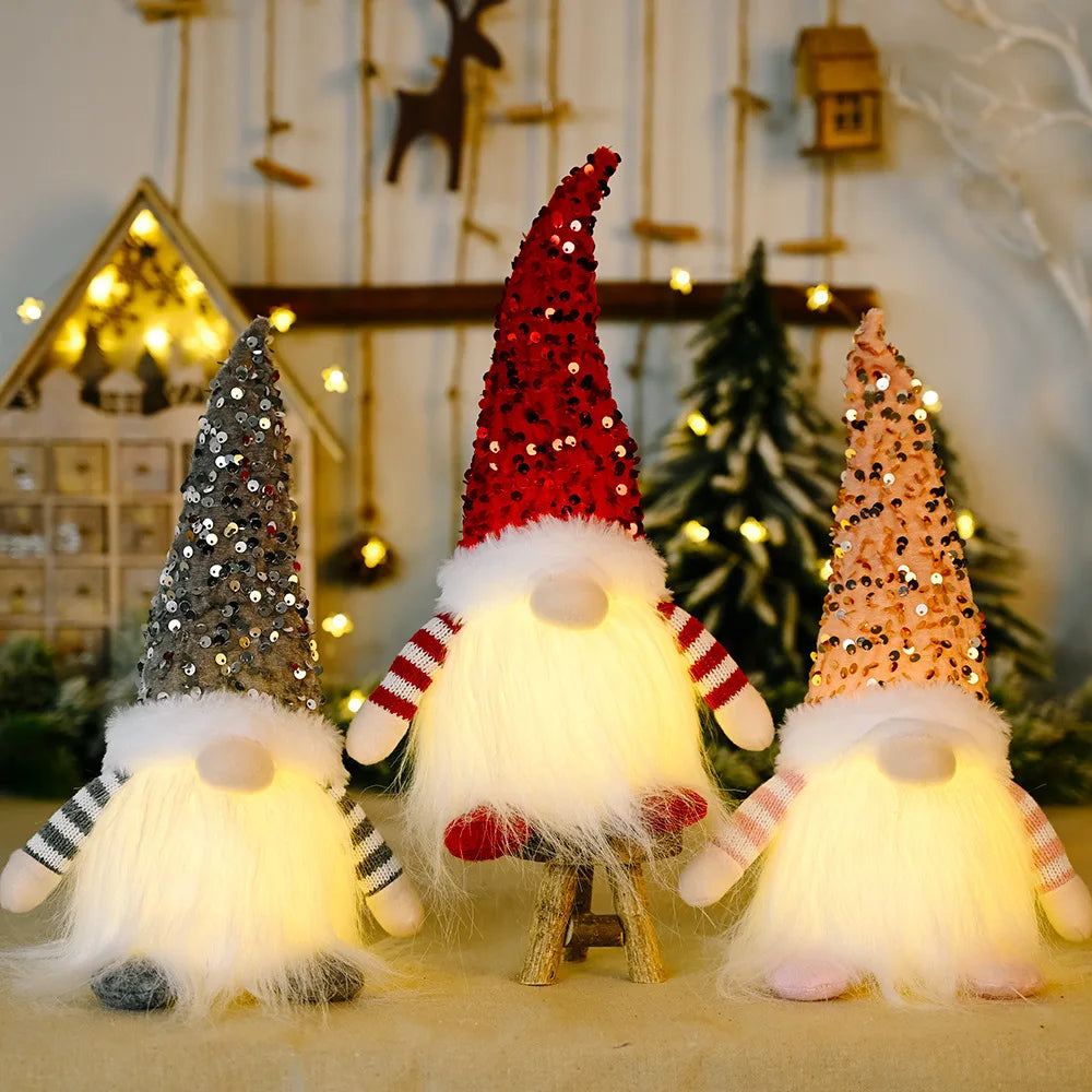 Festive LED Lighted Elf Gnome Sled Decoration