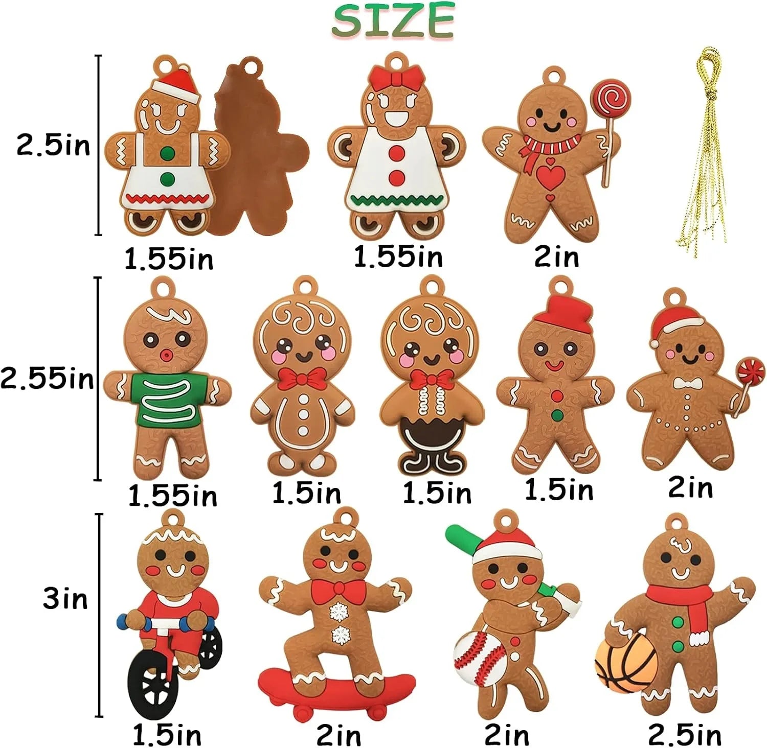 Charming Gingerbread Man Christmas Tree Ornaments - Image 12