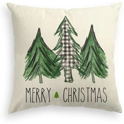 Merry Christmas Tree Green Pillow Cover 50x50 - Image 14