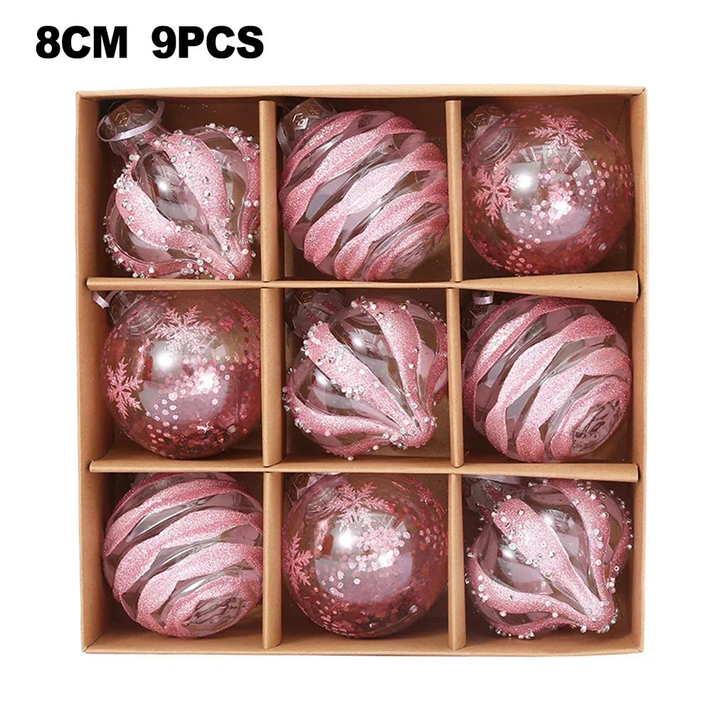 Hand Painted 8CM Christmas Tree Ball Ornaments - Image 13