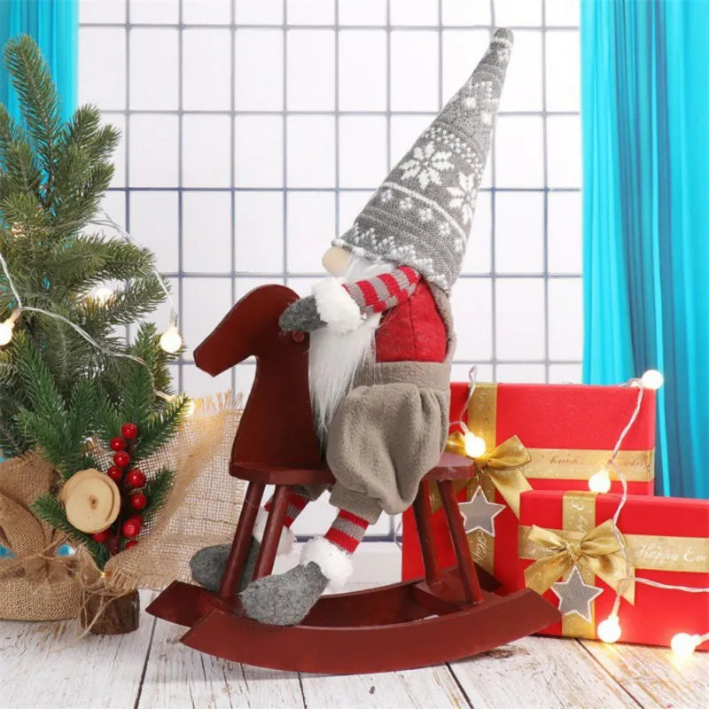 Charming Plush Gnome Horse Decor for Christmas - Image 12