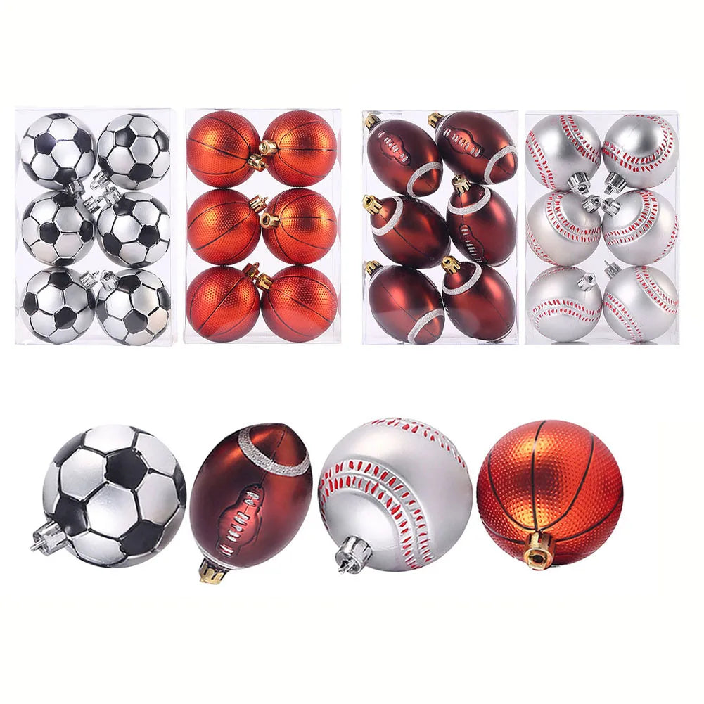 6-Piece Sports Ornament Set for Christmas Decor - Image 12