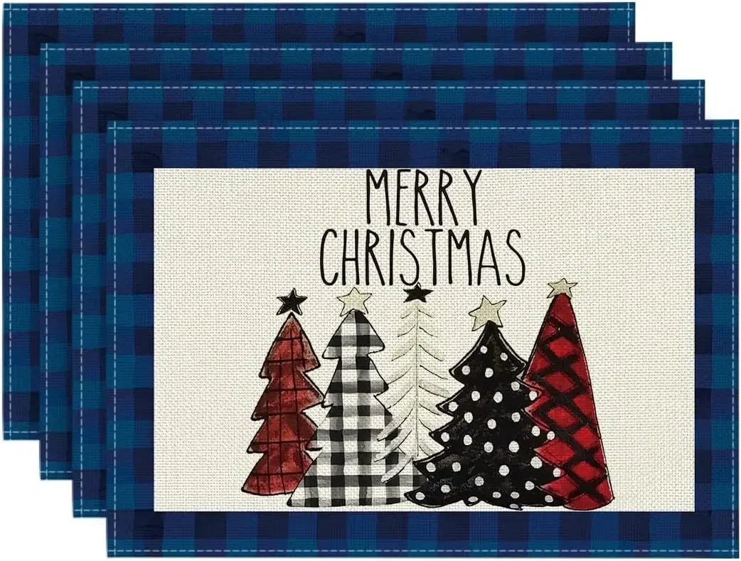 Charming Christmas Table Placemats - 4-Pack - Image 34