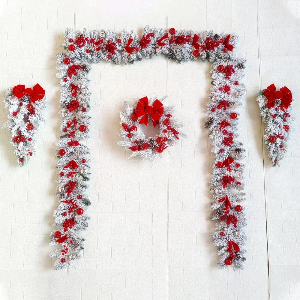 Festive Red Ball Christmas Wreath for Your Door - Image 12