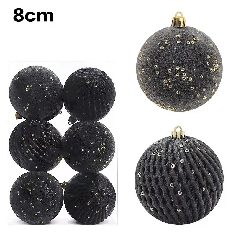 Colorful Shatterproof Christmas Ball Ornaments - 12PCS - Image 8