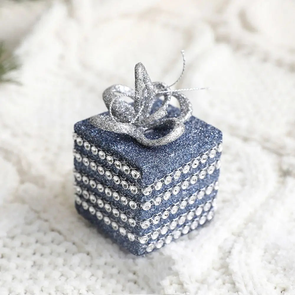 Shatterproof Blue Sequin Christmas Ornaments - 8cm - Image 20