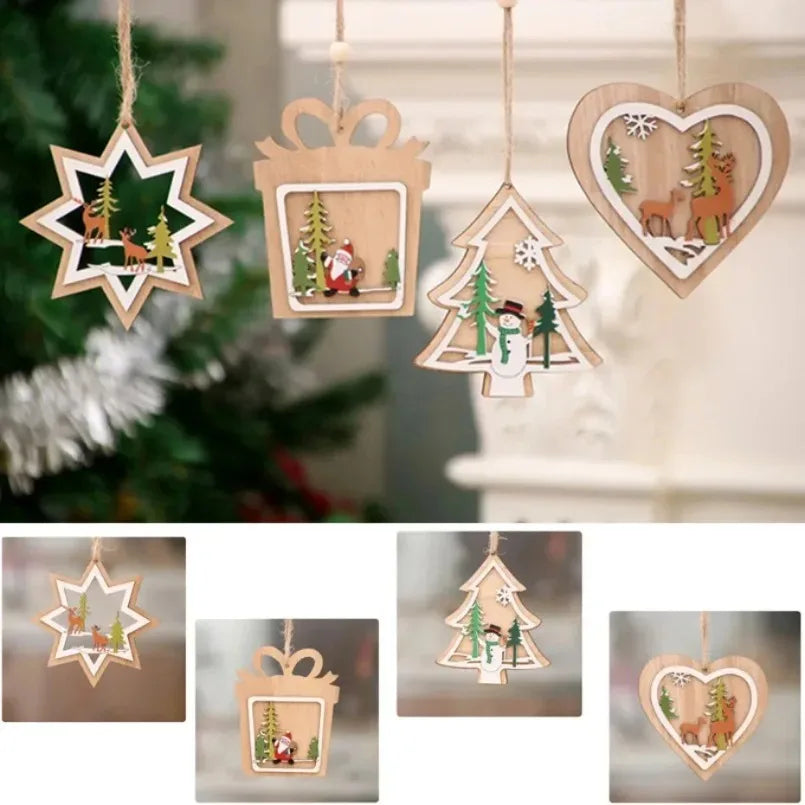Charming Wooden Gnome Christmas Ornament Decoration - Image 26