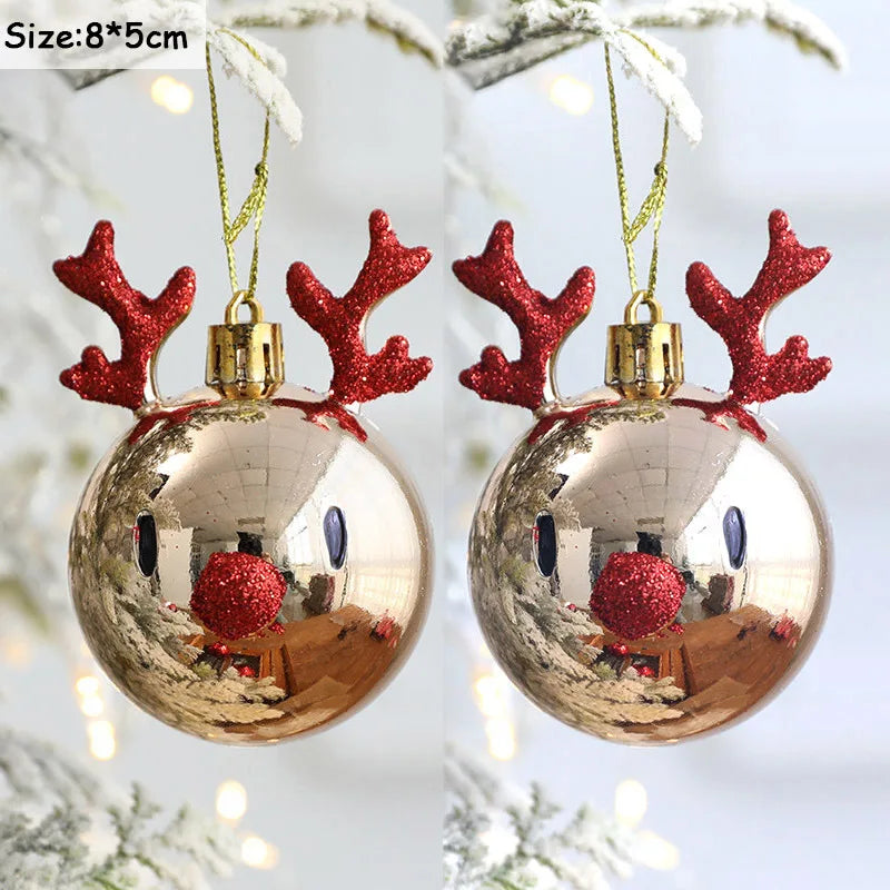 2pcs Elk Christmas Ball Ornaments for Festive Decor - Image 10