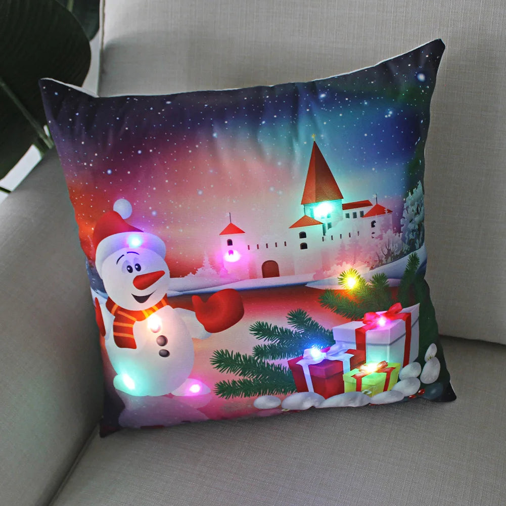 Glowing LED Christmas Cushion Cover for Festive Decor - Image 21
