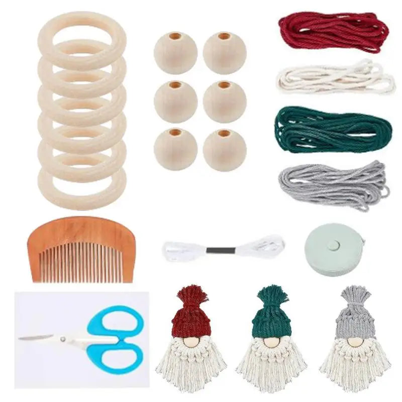 DIY Macrame Christmas Ornaments Kit for Beginners
