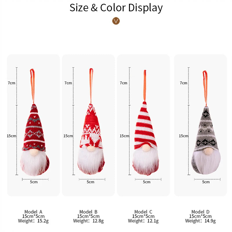 Charming Faceless Gnome Christmas Tree Ornaments - Image 3