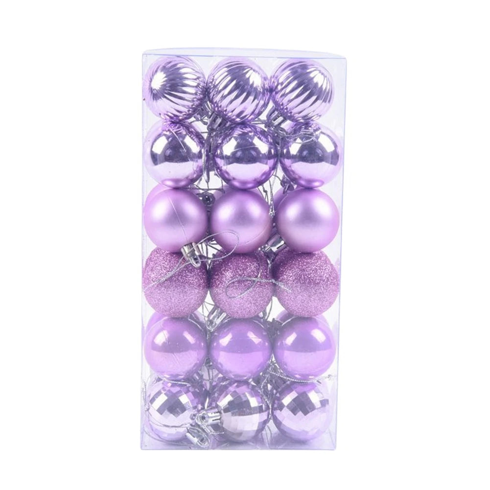 Ice Blue Shatterproof Christmas Tree Ornaments Set - Image 5