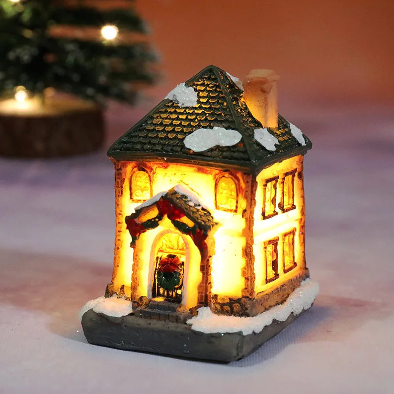 Enchanting LED Tiny House Christmas Decor - Image 2