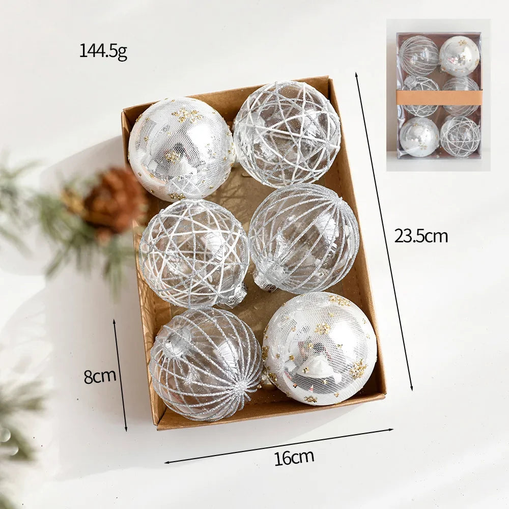 Champagne and Black Christmas Ball Ornaments Set - Image 10