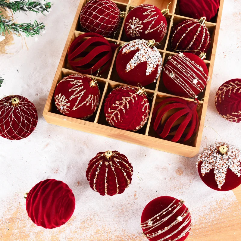 4pcs Red Foam Christmas Baubles - Festive Decor - Image 8