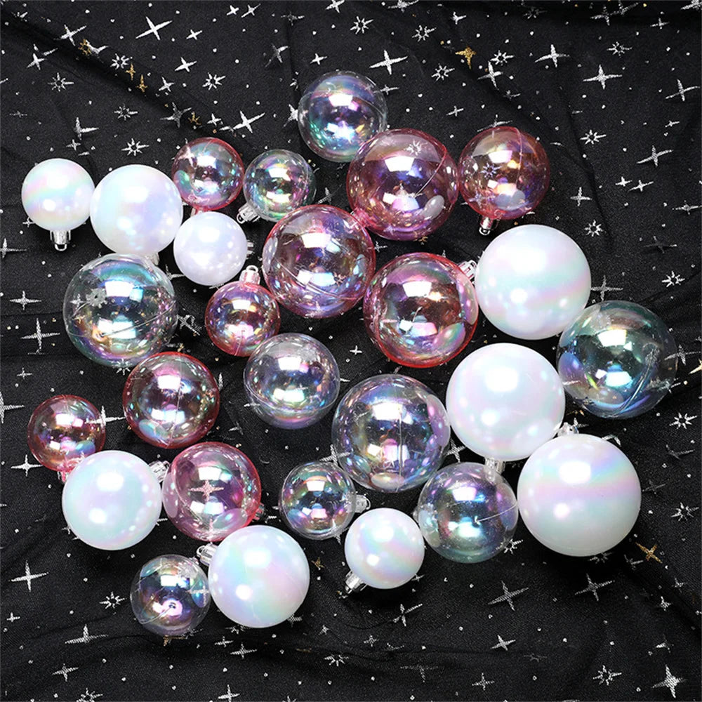 Colorful Christmas Bubble Ornaments - 10pcs Set - Image 16