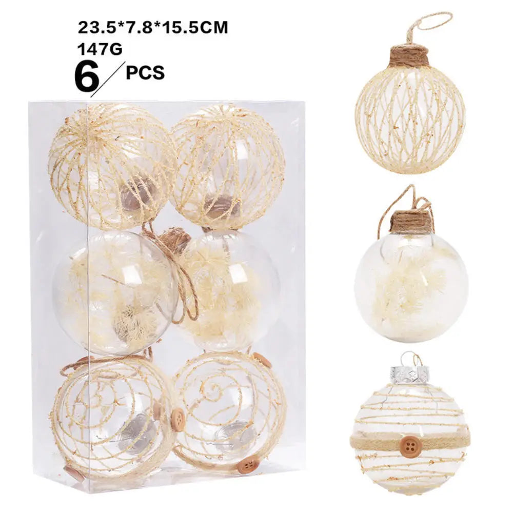 Sparkling 6PCS Sequin Christmas Ball Ornaments - Image 11
