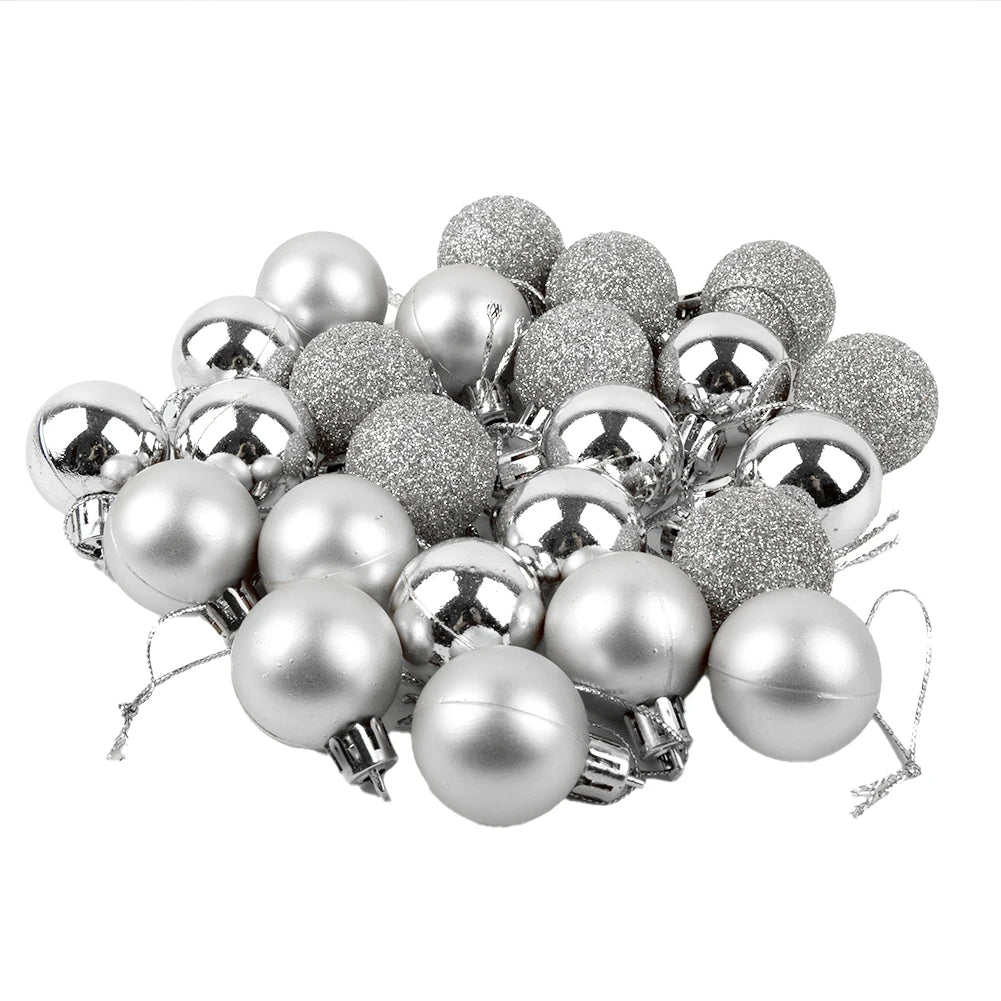 Vibrant 24PCS Mini Christmas Ball Ornaments - Image 61