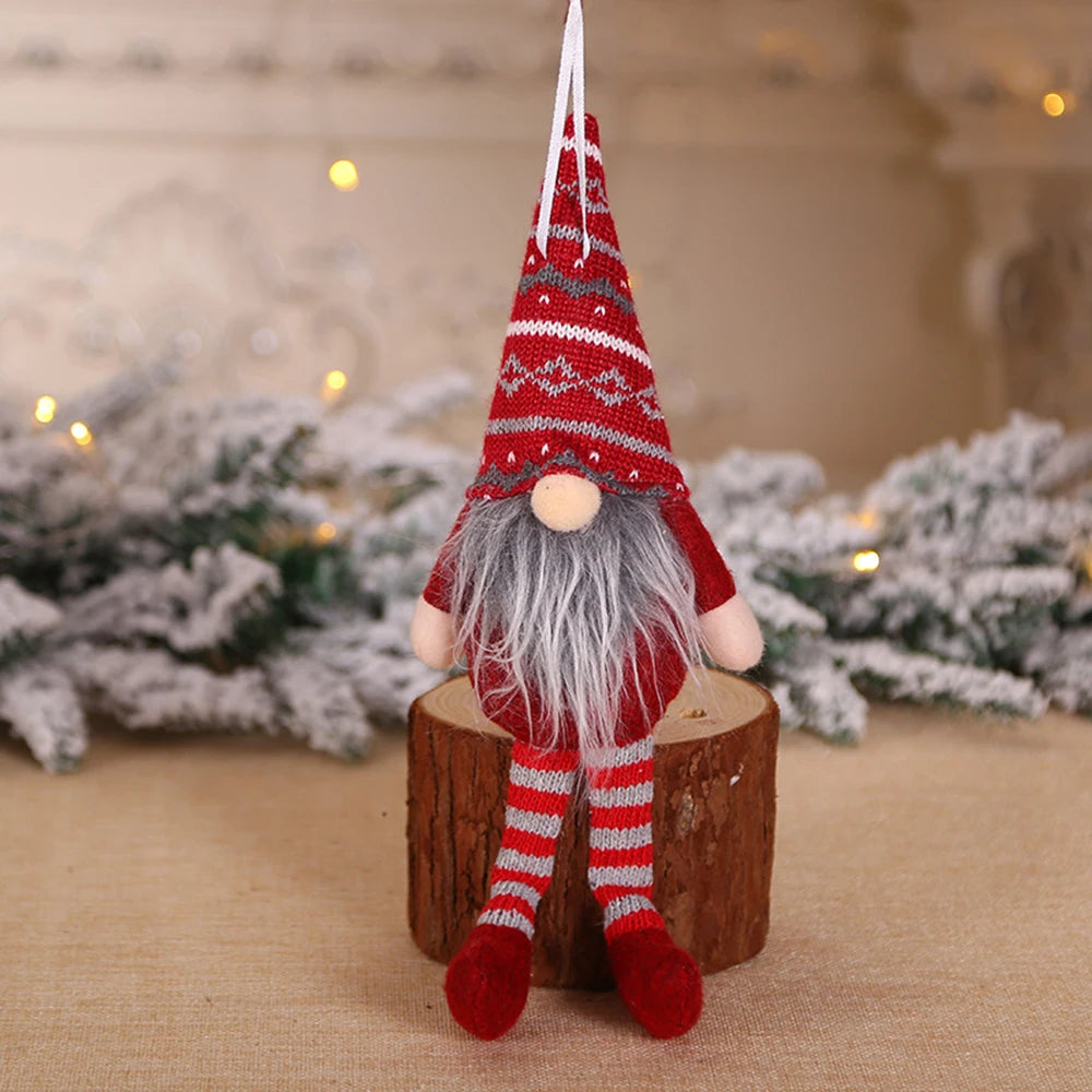 Charming Gnome Santa Doll for Christmas Tree Decor - Image 9