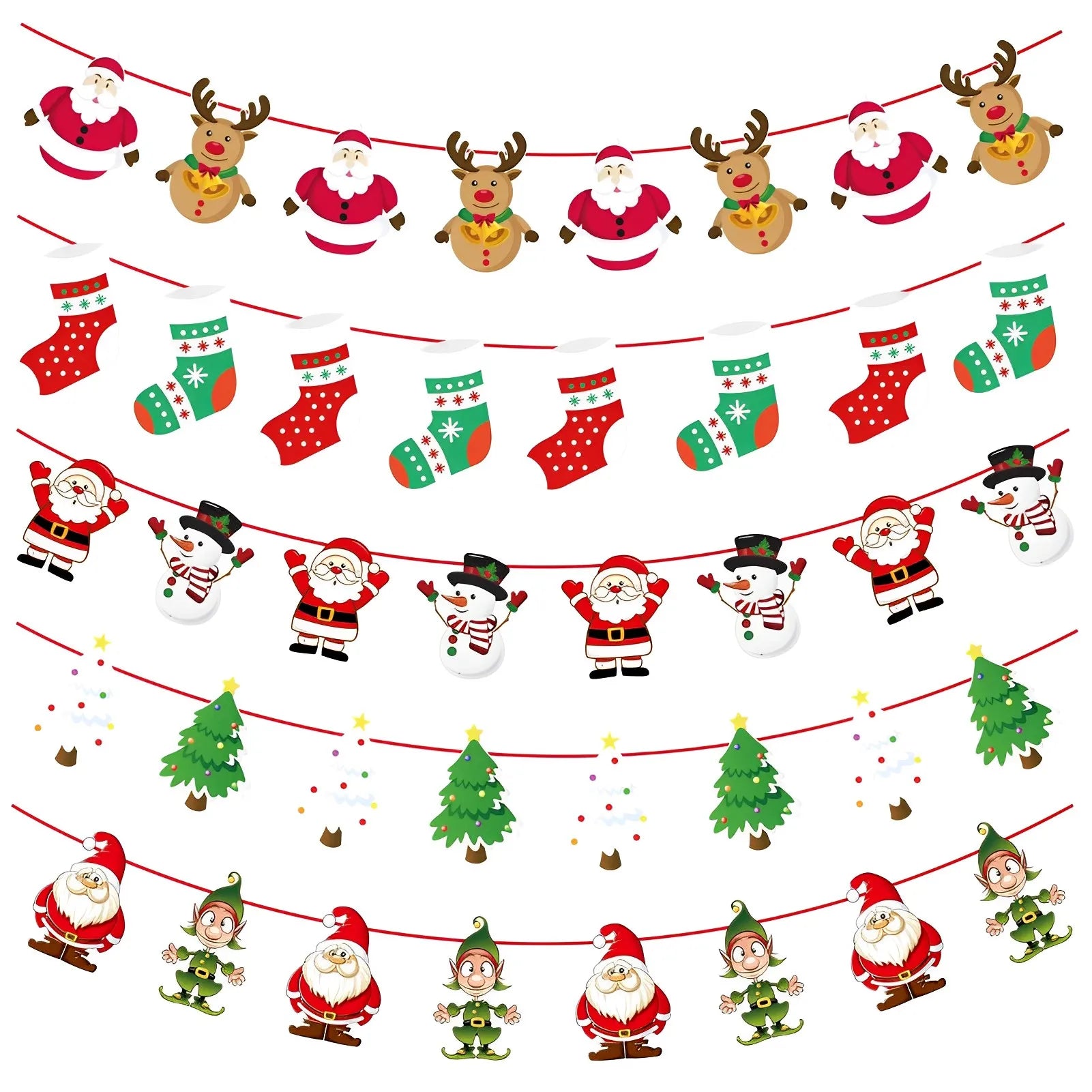 Festive Merry Christmas Banner Garland Decorations - Image 15