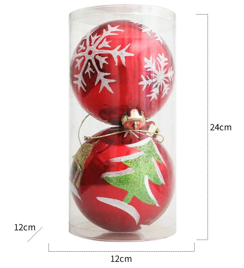 Vibrant 12CM Multicolor Christmas Ball Ornaments - Image 10