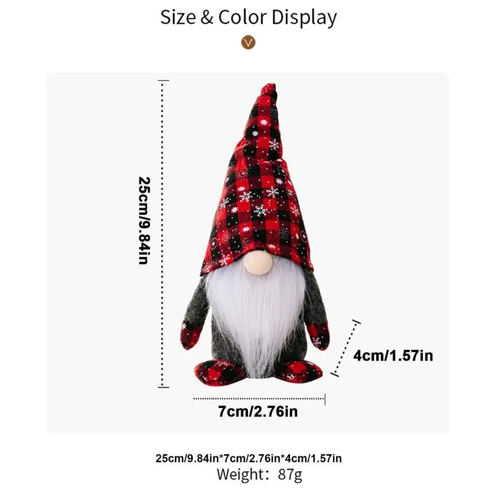 Festive Swedish Tomte Gnomes with Buffalo Plaid - Image 4