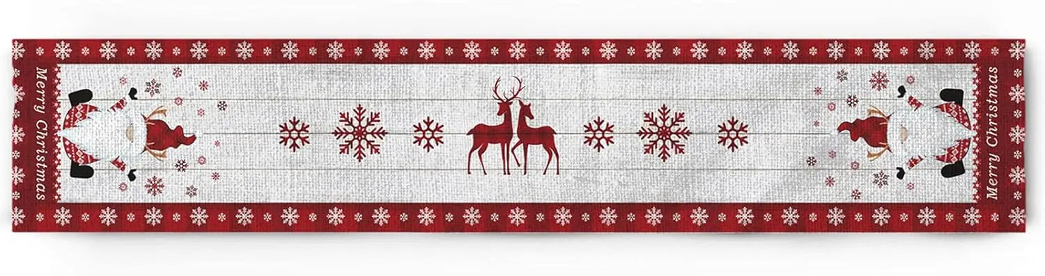 Festive Gnome Snowflake Table Runner for Christmas - Image 12