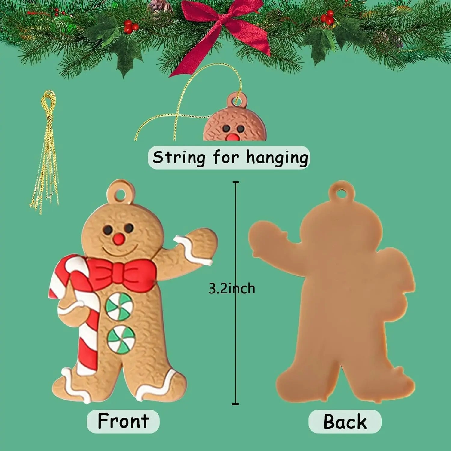 Charming Gingerbread Man Christmas Tree Ornaments - Image 9