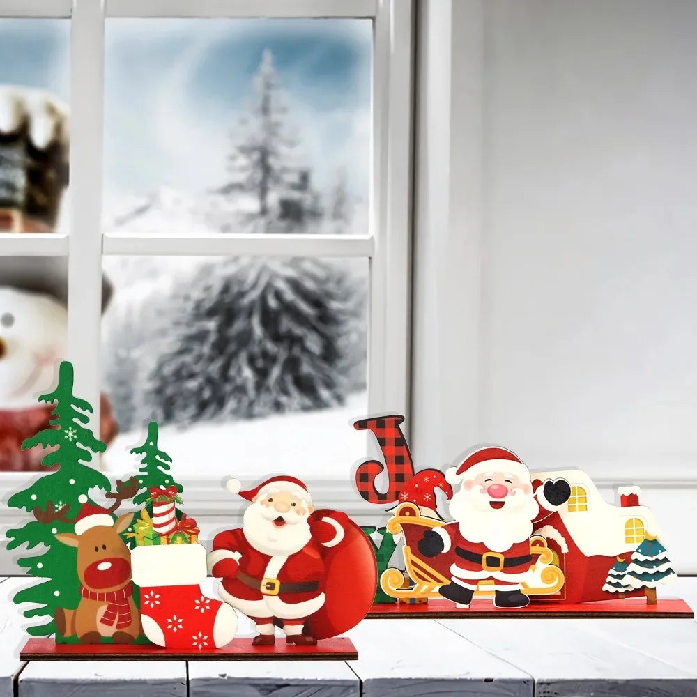Charming Christmas Wooden Ornaments for Festive Decor - Image 6