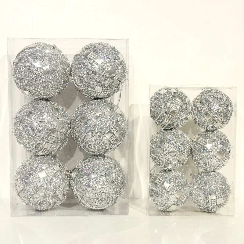 6CM Christmas Ball Ornaments - Set of 6 - Image 2