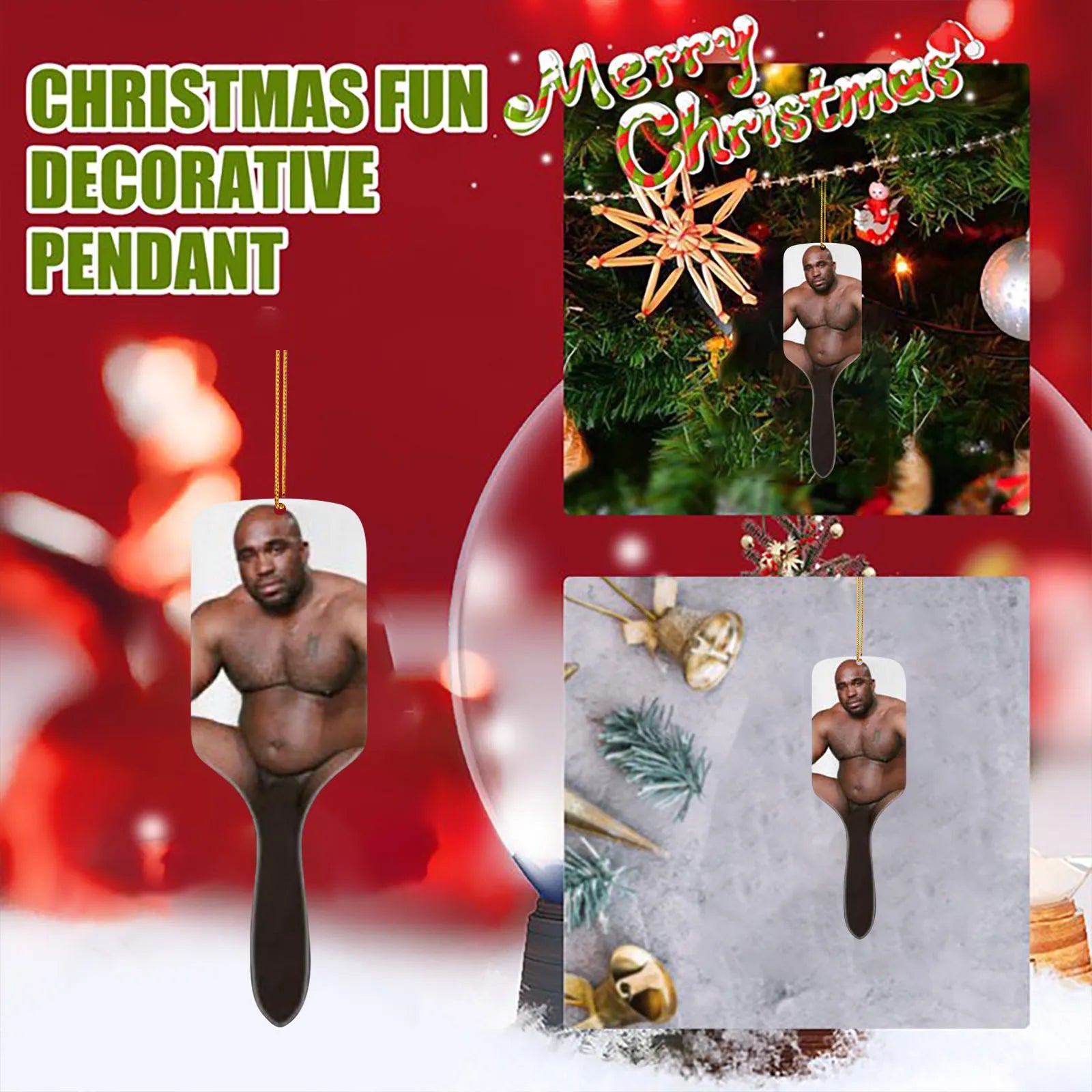 Funny Tough Man Christmas Tree Ornament – Perfect for Kids! - Image 10
