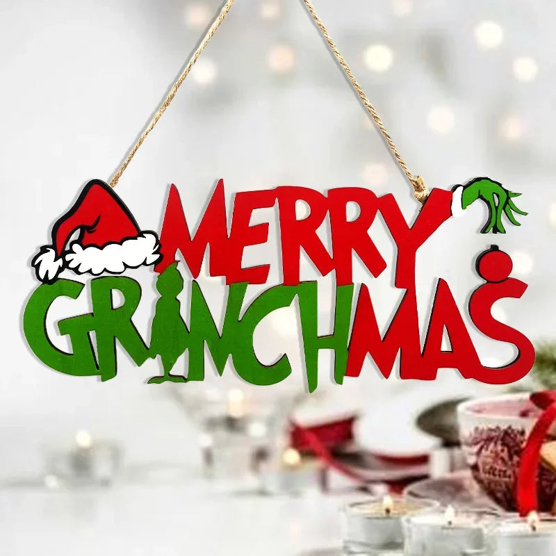 Charming Wooden Grinch Tree Ornaments for Christmas