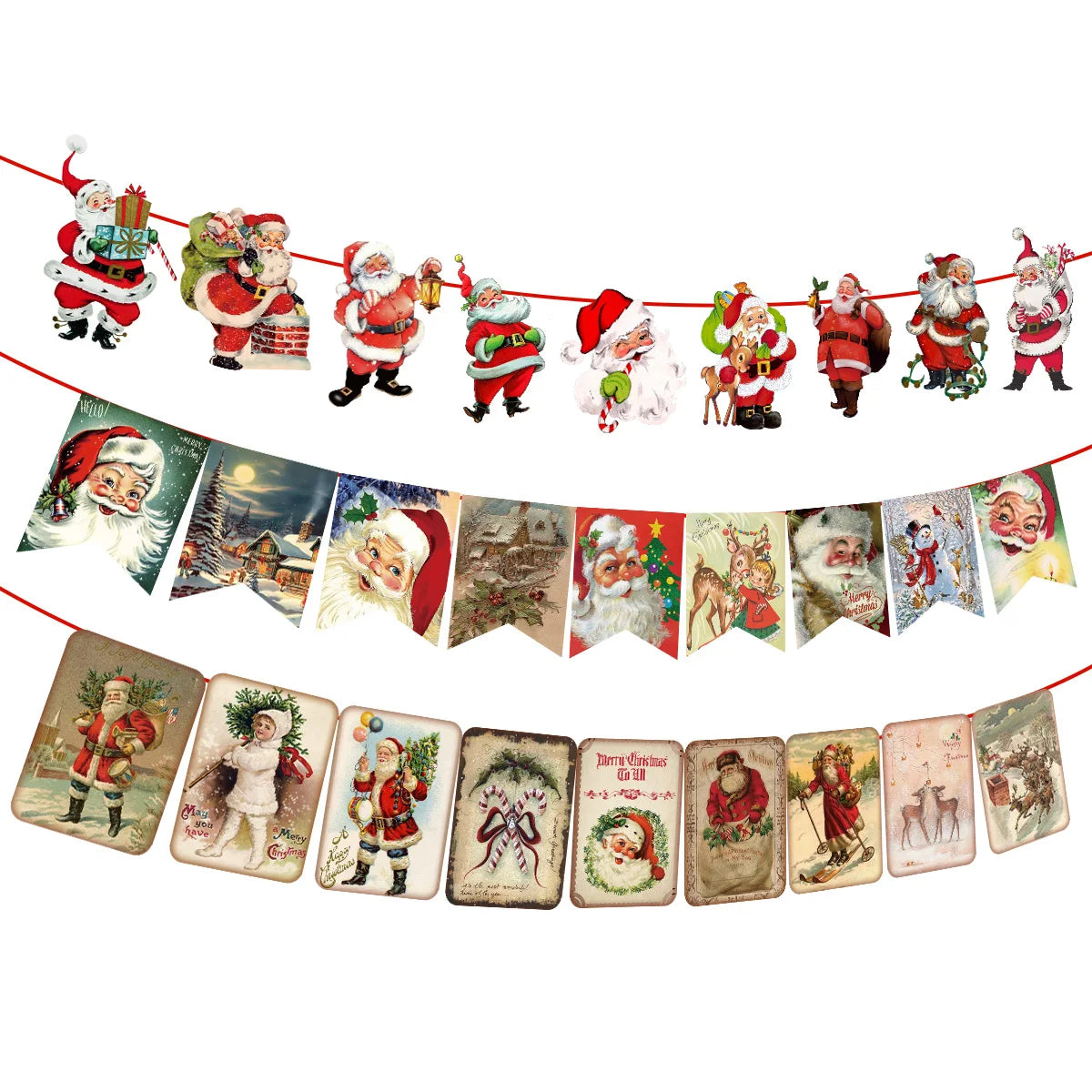 Festive Merry Christmas Hanging Banner & Decor - Image 5