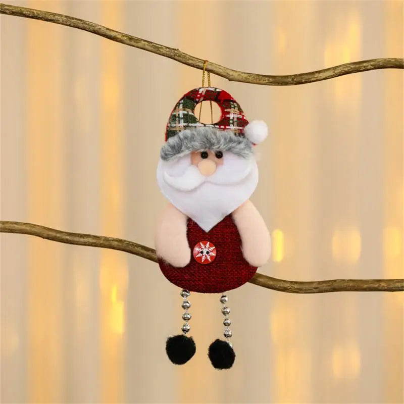 Festive Plush Santa, Snowman & Elk Ornaments - Image 19